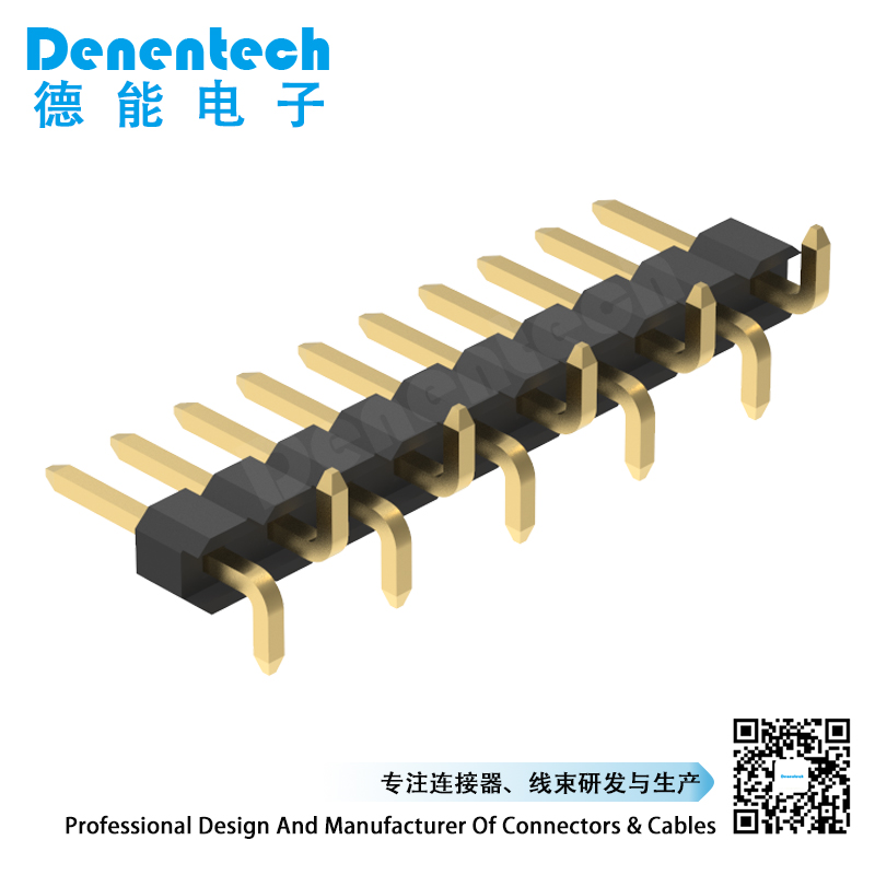 Denentech 2.0mm pin header single row straight SMT with peg  2.00mm fmale pin header 1*40PIN smt